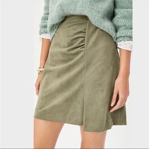 Anthropologie Roxanna Moss Sueded Mini Skirt 12 NWT